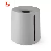 三维工匠纸巾盒北欧创意客厅抽纸盒圆形塑料家用桌面卷纸筒茶几简约纸巾筒 北欧灰