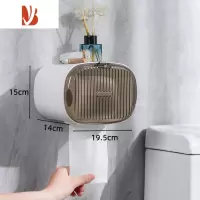 三维工匠卫生间纸巾盒壁挂式防水厕纸盒免打孔抽纸盒厕所卫生纸卷纸置物架 轻奢白-单层[免打孔 卷纸抽纸通用]