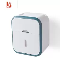 三维工匠卫生间纸巾盒壁挂式防水厕纸盒免打孔抽纸盒厕所卫生纸卷纸置物架 升级高品质-绿色[主图款]推荐