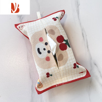 三维工匠ins抽纸盒韩式卡通樱桃熊纸巾盒纸巾套创意抽纸套椅背挂式纸巾袋 居家款-樱桃大熊