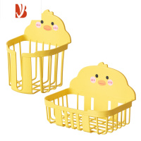 三维工匠免打孔卫生纸置物架厕所纸巾盒卷放卫生间洗手间壁挂式厕纸抽纸盒 麦萌鸭纸巾架[圆形+方形] 2个装