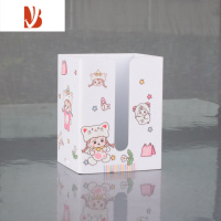 三维工匠简约厨房电梯桌下床头免孔倒悬壁挂大小号迷你面抽纸巾收纳盒 [无底]PVC白色小号+贴纸