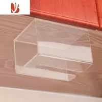 三维工匠简约厨房电梯桌下床头免孔倒悬壁挂大小号迷你面抽纸巾收纳盒 [有底]亚克力透明小号