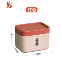 三维工匠卫生间纸巾盒壁挂式防水厕纸盒免打孔抽纸盒厕所卫生纸卷纸置物架 红色[1个装]不含卷纸支架