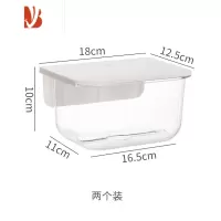三维工匠亚克力透明壁挂式纸抽盒家用宿舍床边墙上洗脸巾收纳盒 [可置物款]透明-2个装 送背胶贴