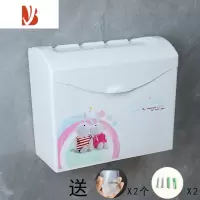 三维工匠农村厕所水泥墙纸巾盒置物架壁挂式抽纸盒免打孔创意防水纸巾架 卡通小兔(上掀盖)
