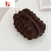 三维工匠ins风复古纸巾盒抽纸收纳包简约家用床头桌面抽纸盒轻奢高颜值女 焦糖拿铁