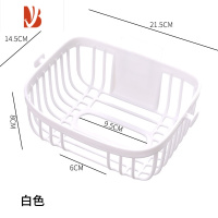 三维工匠卫生间纸巾盒厕所免打孔置物架卫生纸纸巾架卷抽纸盒洗手间壁挂式 白色