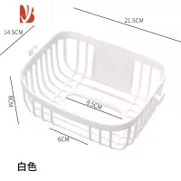 三维工匠卫生间纸巾盒厕所免打孔置物架卫生纸纸巾架卷抽纸盒洗手间壁挂式 白色