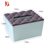 三维工匠简约北欧风家用客厅桌面纸巾盒客厅茶几塑料抽纸盒收纳盒手机支架 蓝色迷你小号 适用于小包纸巾