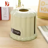三维工匠桌面创意卷纸筒圆筒茶几餐巾纸收纳盒抽纸卷纸盒客厅卫生间纸巾盒 北欧绿