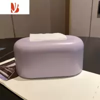 三维工匠ins韩国风简约北欧风纸巾盒可弹抽纸盒餐巾纸盒客厅桌面收纳整理 紫色