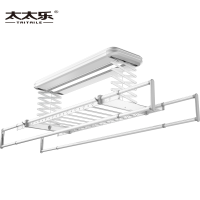 [免费安装]太太乐电动晾衣架HTD系列遥控电动好方便送给好太太的晾衣架照明高光白 HTD-A01(高光白)