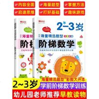 阶梯数学2-3岁全套2册幼儿逻辑思维训练书 儿童益智游戏书籍 智力开发大脑全脑玩出来的专注力观察力记忆力左右脑智力学