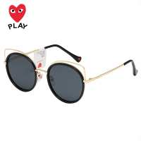 川久保玲猫耳圆形眼镜可配近视偏光太阳镜女潮街拍网红墨镜女insS2057