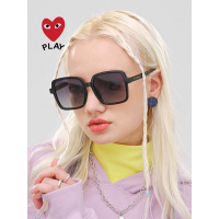 川久保玲街拍复古墨镜女偏光2021新款潮大方框太阳眼镜配近视太阳镜3941