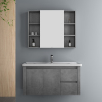 九牧(JOMOO)现代浴室柜悬挂式简约卫生间洗手盆柜组合一体陶瓷洗漱台JAG201-1008O-116