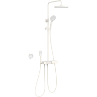 九牧(JOMOO)卫浴花洒套装钢琴按键家用淋浴器增压淋雨沐浴器JLY028-4SW0-116 奶白色(不含安装)