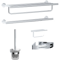九牧(JOMOO)卫生间浴巾架毛巾架不锈钢挂件五件套装JGJ069(不含安装)