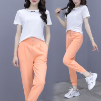 权小威 休闲裤女2022年春季新款韩版套装女裤子女装薄款宽松阔腿束脚运动裤女小个子哈伦百搭长裤女潮