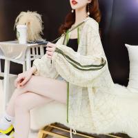 权小威 轻薄款长袖防晒衣女2022夏新款连帽透气冰丝雪纺外套