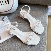 权小威 时尚外穿2022新款两穿拖鞋高跟鞋夏天配裙子粗跟舒适软底女鞋