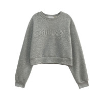 权小威 春秋季女生短款卫衣女韩版洋气时尚新款秋款学生上衣高腰女春秋慵懒风露脐长袖小个子年