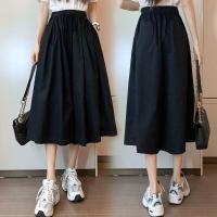 权小威 春秋款初中女生半身裙中长款秋季学生高中生穿日系春夏新款韩版宽松七分高腰阔腿显瘦女垂感裙休闲裙