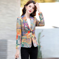 权小威 小西服短款外套上衣2022秋装新款秋季春秋韩版修显英伦风气质女士休闲小西装外套女职业装
