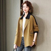 权小威 2022春装新款春季春秋百搭韩版休闲小香风宽松女士小个子风衣夹克短外套女短款外套上衣小外套女