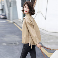 权小威 短外套女2022秋装新款秋季春秋时尚上衣女士韩版PU皮衣修身显瘦短款小个子女式风衣外套女