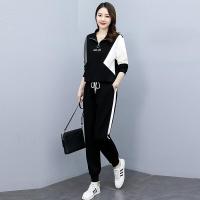 权小威 时尚休闲运动套装女两件套套装裤2022秋装新款秋季春秋洋气女士宽松高腰休闲裤女束脚裤长裤