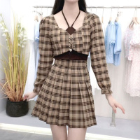 权小威 早秋季小个子显瘦流行连衣裙套装2022新款春秋气质两件套裙子