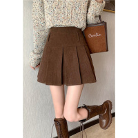 权小威 复古半身裙子春秋2022年新款女设计感小众高腰显瘦百褶短裙
