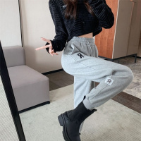 权小威 棉运动裤女宽松显瘦韩版学生2022秋季新款韩版时尚洋气高端气质百搭束脚休闲卫裤子潮