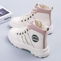 权小威 马丁靴女2022秋季新款英伦风学生韩版百搭短靴高帮休闲单靴潮