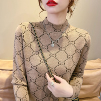 权小威 抗起球秋冬打底衫女新款洋气内搭宽松显瘦毛衣保暖针织衫