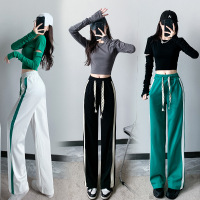 权小威 运动套装高腰卫裤女宽松时尚气质性感露脐鬼步舞爵士舞练舞服