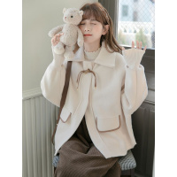 权小威 短款毛呢外套女秋冬季2022新款学院风甜美小个子韩系高级呢子大衣