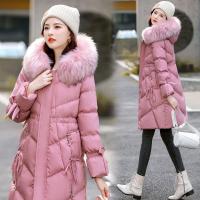 权小威 冬季棉服女2022年新款仙女棉衣中长款收腰棉袄加厚外套潮