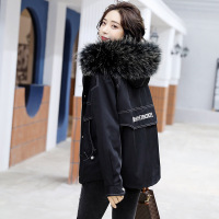 权小威 冬季派克服女2022年新款时尚洋气小个子短款工装加厚衣棉服