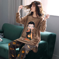 权小威 睡衣女士秋冬季加厚加绒甜美可爱卡通保暖学生家居服