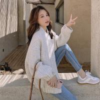 权小威 2023港味小众设计香风编织撞色短外套女早春韩系流行气质上衣