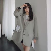 权小威 春秋季韩版设计感小众小西装外套女2023年新款休闲小个子西服