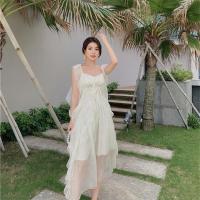 权小威 2023新款法式温柔高级感仙公主初恋白色连衣裙子春夏季长裙