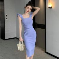 权小威 温柔紧身连衣裙女2023年夏季新款法式纯欲显白吊带裙子