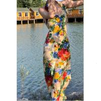 权小威 法式艺术感裙子轻奢法式复古挂脖连衣裙小众设计旅游度假