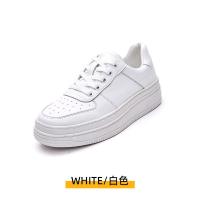 权小威 厚底小白鞋女2023春季新款系带空军一号休闲板鞋学生系带单鞋
