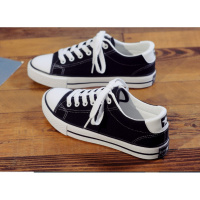 述雅2020春季五角星女生帆布鞋子少女孩韩版运动球鞋高中初中学生布鞋