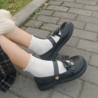 述雅lo鞋日系lolita软妹蝴蝶结小皮鞋2021基础款百搭制服单鞋女